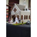 Doll's Houses - a Village Church, 1/12 (48th) scale model, fitted for electricity,