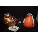 A Royal Crown Derby paperweight Robin;