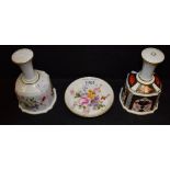 A Royal Crown Derby 1128 bell; a Royal Crown Derby Posie bell;