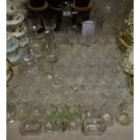 Glassware - a pair of hand engraved wine glasses,