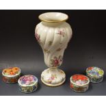 Ceramics - a Franklin Mint Gardens Of Royalty vase by Louis Nichole;