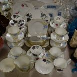 Ceramics - a 1930s Art Deco Staffordshire tea set for six; others, Adderley part sets,