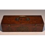 A 19th century mahogany rectangular box,