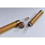 An early 20th century gentleman's novelty 'tipple' cane,