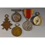 Medals, WW1, Local Interest, group of three, 1914 - 15 Star, 1914 - 1918 War and Victory Medals,
