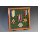 Medals, WW2, Royal Navy, a submariner's archive and group of three medals (War Medal, 1939-45 Star,