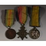 Medals, WW1, group of three, 1914-1915 Star, British War and Victory Medals, named to 6-7053 Pte. H.