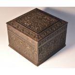 A 19th century Anglo-Indian ebony box,