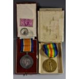 Medals & Militaria, WW1, pair, British War and Victory Medals, named to 7493 Pte. J. Fawell Leic. R.