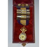 Medal, Politics, Primrose League, 6 enamel clasps: Special Service, 1886 - 1891, original ribbon,