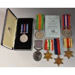 Medals, WW2, RAF, Bomber Command, group of six, Distinguished Flying Medal, 1939 - 1945 Star,