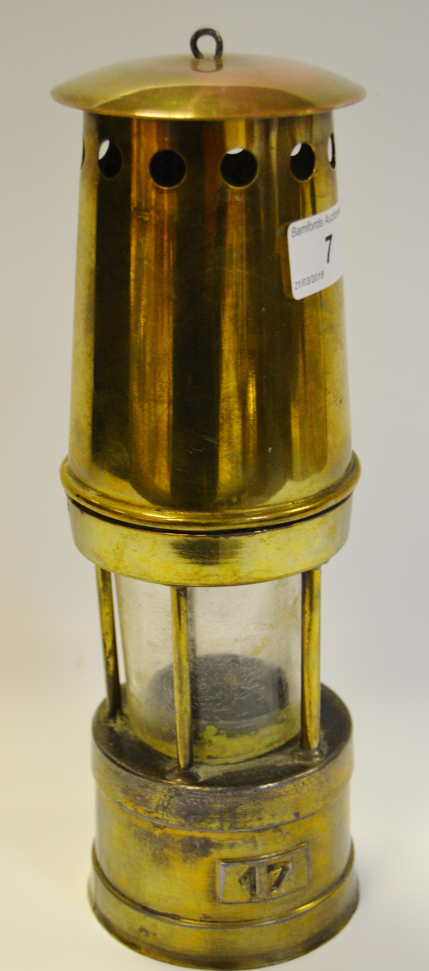 A miners lamp,