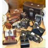 Photographic Interest - a Bellina camera; an Ilford camera; a Coronet boxed camera;