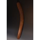 Tribal Art - an Australian Aboriginal boomerang,