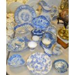 Blue and White Ceramics - a blue and white wash jug; Spode;