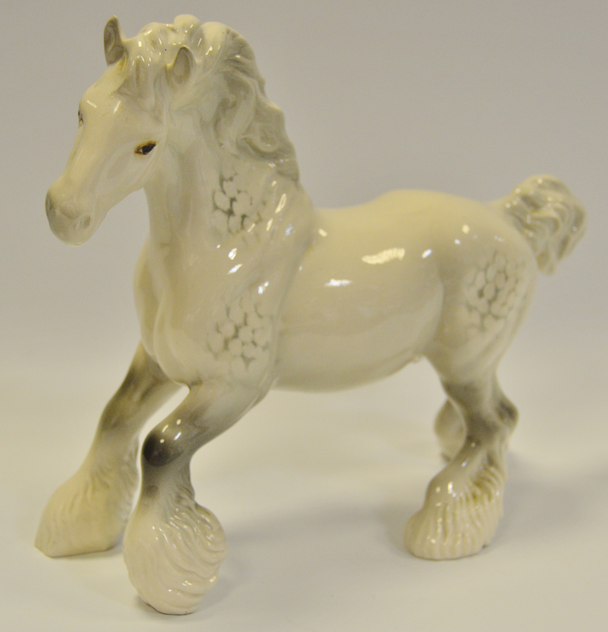 A Beswick dapple grey Shire Horse,