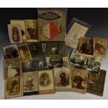 Photography and Ephemera - collection of Victorian cabinet cards, portraits,