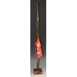 An early 20th century desk model, of a Danish flag pole,