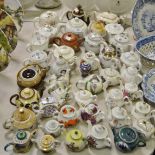 Miniature Teapots - various including Sadler; Staffordshire; Torquay Ware;