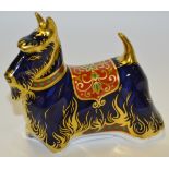 A Royal Crown Derby paperweight, Scottish Terrier,