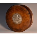 A large 19th century waisted circular table snuff box,