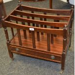 A reproduction mahogany three section Canterbury,