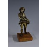 French School (19th century), a cabinet bronze, of a young harvester, he stands,