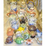 Oriental Miniature Teapots various, including terracotta,