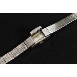 Wakmann - a vintage 1960sc rolled white gold plated bracelet watch,