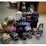 A quantity of decorative skulls
