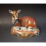 A Royal Crown Derby Deer, designed for the Derby Collectors Guild, gold stopper,