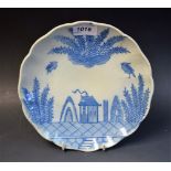 A Japanese blue and white plate