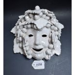 An Art Pottery Bachanalian grapes and vine mask