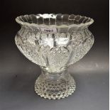 A lead crystal punch bowl,