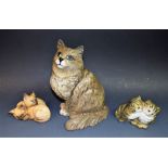 A Beswick model of a seated long haired cat, 21cm, shape 0867,