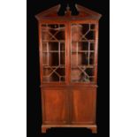 A George III mahogany library bookcase,