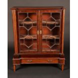 An Edwardian mahogany pier display cabinet,