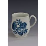 A Worcester Natural Sprays pattern bell shaped mug, printed with roses and other flowers, 8.