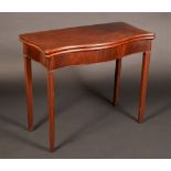 An early George III mahogany shaped rectangular card table,