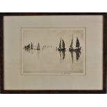 Kenneth Holmes (1902 - 1994), by and after, Sailing Boats on Calm Waters, signed in pencil, etching,