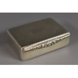 A George III style silver rounded rectangular snuff box, of good gauge,