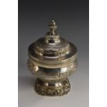 An early 19th century Portuguese silver pedestal sucrier,