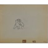 Art Work - Walt Disney Studios , 1955 - Lady and the Tramp - an original production drawing of Lady,