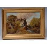 Norwich School (19th century) Crooked Cottage unsigned, oil on board, 9cm x 14.