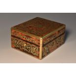 A 19th century Boulle marquetry and rosewood rectangular pocket watch box,