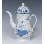 A Chaffers Liverpool coffee pot and cover,