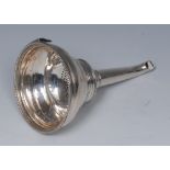 A George III silver wine funnel, detachable beaded rim, William Skeen, London 1779,