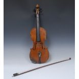 A German violin, the two-piece back 36cm long excluding button, stamped Hopf,