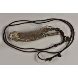 A Victorian silver bosun's whistle,