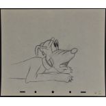 Art Work - Walt Disney Productions , 1947 - an original rough production drawing, Pluto,